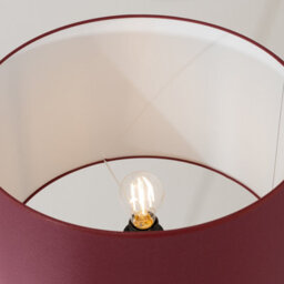 Luminosa Lighting Luminosa Nevia Tripod Floor Lamp Burgundy, Black 1X E27 - thumbnail 5