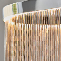 Luminosa Lighting Luminosa Orphelia Led Bar Pendant Light Fine Silver Chain Waterfall Effect Polished Chrome, Warm White - thumbnail 8