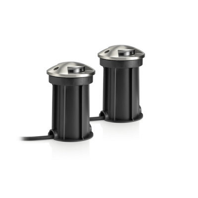 Auraglow Ip67 Anti-Dazzle Stainless Steel Gu10 Deck Light - Fitting Only - 2 Pack - image 1