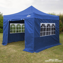 Loops Side Walls Door & Windows For 2X2M Pop-Up Gazebo - Blue - Garden Party Tent - thumbnail 5
