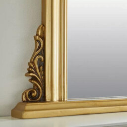 The Online Mirror Shop Arched Shape Overmantle Mirror With Gold Frame, Canterbury Of H86 X W88 X D6 Cm, Handcrafted, Stylish, Durable Home Decor - thumbnail 4