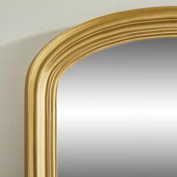 The Online Mirror Shop Arched Shape Overmantle Mirror With Gold Frame, Canterbury Of H86 X W88 X D6 Cm, Handcrafted, Stylish, Durable Home Decor - thumbnail 3