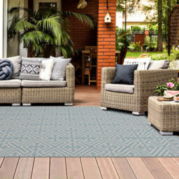 Homeart Outdoor Rugs Easy Cleaning Area Rugs For Balcony,garden,picnic,uv Weather Resistant Aqua Cream, 140 X 200 Cm - thumbnail 3
