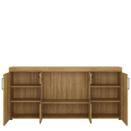 Wyld Haus Larkwood 6-Door Wide Glazed Grandson Oak Wood Sideboard - thumbnail 3