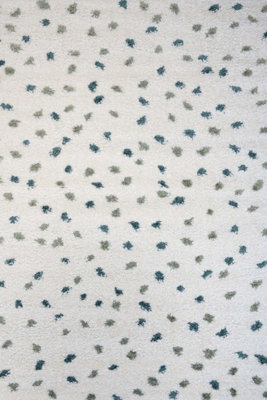 The Rugs Moodi Shaggy Green Drizzle Rug Runner Dots Thick High Pile For Living Rooms, Bedrooms, Hallways, Kitchens - image 1