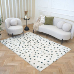 The Rugs Moodi Shaggy Green Drizzle Rug Runner Dots Thick High Pile For Living Rooms, Bedrooms, Hallways, Kitchens - thumbnail 8