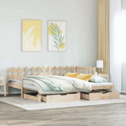 Walplus Daybed With Trundle And Drawers Without Mattress 80X200 Cm - thumbnail 1
