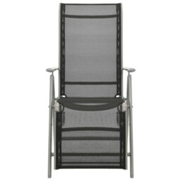 Berkfield Reclining Garden Chairs 2 Pcs Textilene And Aluminium Silver - thumbnail 3