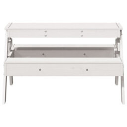 Berkfield Picnic Table For Kids White 88X97X52 Cm Solid Wood Pine - thumbnail 4