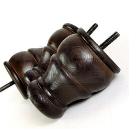 L&F 4X Wooden Bun Feet Antique Brown Replacement Furniture Legs Sofas Chairs Footstools M8 Cwc802 - thumbnail 6