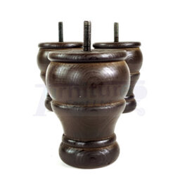L&F 4X Wooden Bun Feet Antique Brown Replacement Furniture Legs Sofas Chairs Footstools M8 Cwc802 - thumbnail 7
