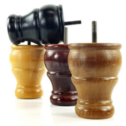 L&F 4X Wooden Bun Feet Antique Brown Replacement Furniture Legs Sofas Chairs Footstools M8 Cwc802 - thumbnail 9