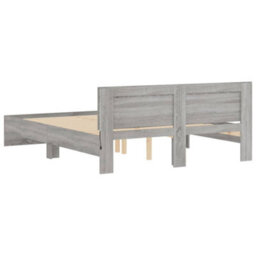 Berkfield Bed Frame With Led Without Mattress Grey Sonoma 160X200 Cm - thumbnail 9