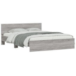 Berkfield Bed Frame With Led Without Mattress Grey Sonoma 160X200 Cm - thumbnail 3