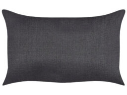 Beliani Set Of 2 Decorative Cushions Banori Linen 30 X 50 Cm Black Solid - thumbnail 4