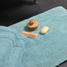 Allure Bath Fashions Elegance Reversible Heavyweight Bath Mat - Duckegg - thumbnail 3
