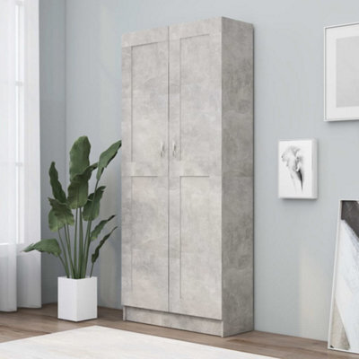 Vidaxl Book Cabinet Concrete Grey 82.5X30.5X185.5 Cm Engineered Wood Book Cabinets - image 1