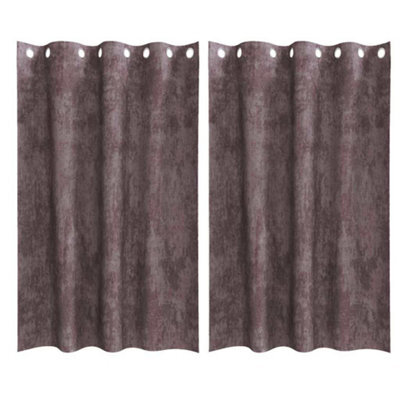 Berkfield Classic Curtain With Curtains 2 Pcs Brown 175 X 140 Cm Velvet