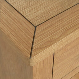 Duchy Oak 3 Drawer Bedside Table Fully Assembled - By Roseland Furniture - thumbnail 5