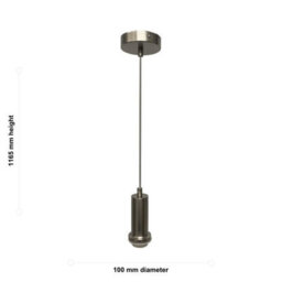First Choice Lighting Celine - Satin Nickel Ceiling Pendant Flex Suspension Kit For Shades - thumbnail 2