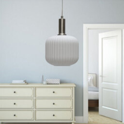 First Choice Lighting Celine - Satin Nickel Ceiling Pendant Flex Suspension Kit For Shades - thumbnail 4