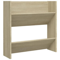 Berkfield Wall Shoe Cabinets 2 Pcs Sonoma Oak 60X18X60Cm Engineered Wood - thumbnail 5