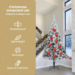 Vidaxl Christmas Bauble Set Xxl 4 Pcs Red Plastic - thumbnail 6