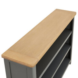 The Furniture Market Marbury Slate Grey Painted Wide Low Large Bookcase - thumbnail 6
