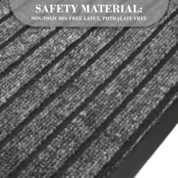 Bedlooms Pvc Rubber Mat Grey 80X150Cm, Dirt Trapper Indoor Outdoor Non Slip Larger Runner - thumbnail 2