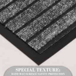 Bedlooms Pvc Rubber Mat Grey 80X150Cm, Dirt Trapper Indoor Outdoor Non Slip Larger Runner - thumbnail 3