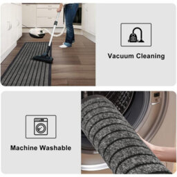 Bedlooms Pvc Rubber Mat Grey 80X150Cm, Dirt Trapper Indoor Outdoor Non Slip Larger Runner - thumbnail 5