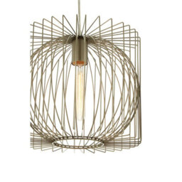 Orsina Silver Finish Pendant Lamp, Contemporary Openwork Iron Lighting, Luxe Statement Pendant Light For Living Room - thumbnail 4
