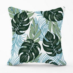 Warren Reed Designer Tropical Pattern With Bright Plants And Flowers Cushions 60Cm X 60Cm - thumbnail 1