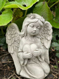Burgess Divine Angel Stone Garden Statue Reconstituted Outdoor Sculpture Ornament - thumbnail 2