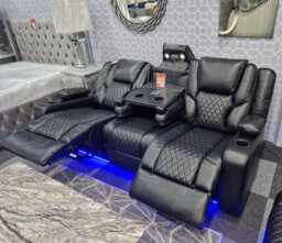 Black Bentley Cinema Sofa Set 3+2 - thumbnail 3