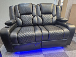 Black Bentley Cinema Sofa Set 3+2 - thumbnail 2