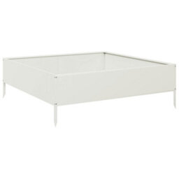 Berkfield Garden Raised Bed White 100X100X33.5 Cm Steel - thumbnail 6