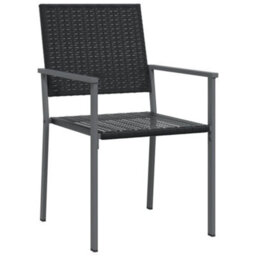 Berkfield 5 Piece Garden Dining Set Poly Rattan And Steel - thumbnail 5