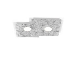 Luminosa Lighting Luminosa Square Lifestyle Metal Surface Mounted Ceiling Light - Vintage Silver Finish, 2X Gx53 - thumbnail 1