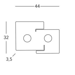 Luminosa Lighting Luminosa Square Lifestyle Metal Surface Mounted Ceiling Light - Vintage Silver Finish, 2X Gx53 - thumbnail 6