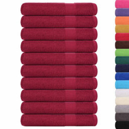 Berkfield Sauna Towels 10 Pcs Bordeaux 80X200 Cm 360 Gsm 100% Cotton - thumbnail 2