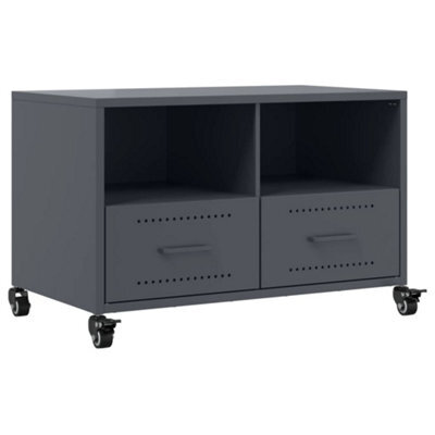 Berkfield Durable Tv Cabinet Anthracite 68X39X43.5 Cm Steel - image 1