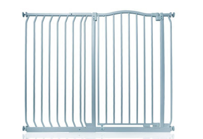 Safetots Extra Tall Curved Top Safety Gate, 116Cm - 125Cm, Matt Grey, Extra Tall 100Cm In Height, Pressure Fit Stair Gate - image 1