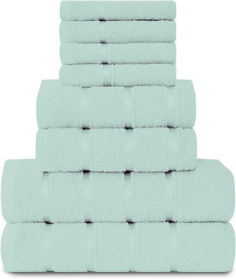 Gc Gaveno Cavailia 8 Piece Bostonian Oasis Towel Bale Set Duck Egg Quick Dry And Super Obsorbent Towel - image 1