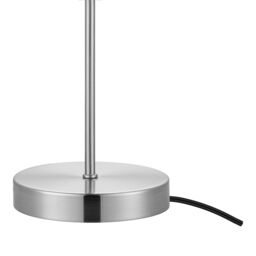 GoodHome Crowle Cylinder Brushed Satin Silver Effect Table Lamp - thumbnail 7