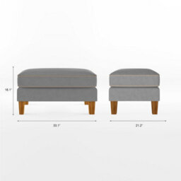 Dorel Home Novogratz Bowen Ottoman In Fabric Grey - thumbnail 6