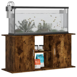 Walplus Smoked Oak Aquarium Stand 121X41X58Cm Engineered Wood Fish Tank Cabinet - thumbnail 3