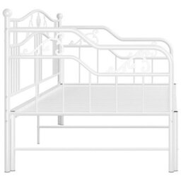 Berkfield Pull-Out Sofa Bed Frame White Metal 90X200 Cm - thumbnail 8