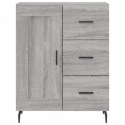 Berkfield Highboard Grey Sonoma 69.5X34X180 Cm Engineered Wood - thumbnail 8
