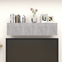 Berkfield Wall Mounted Tv Cabinets 4 Pcs Concrete Grey 30.5X30X30 Cm - thumbnail 4
